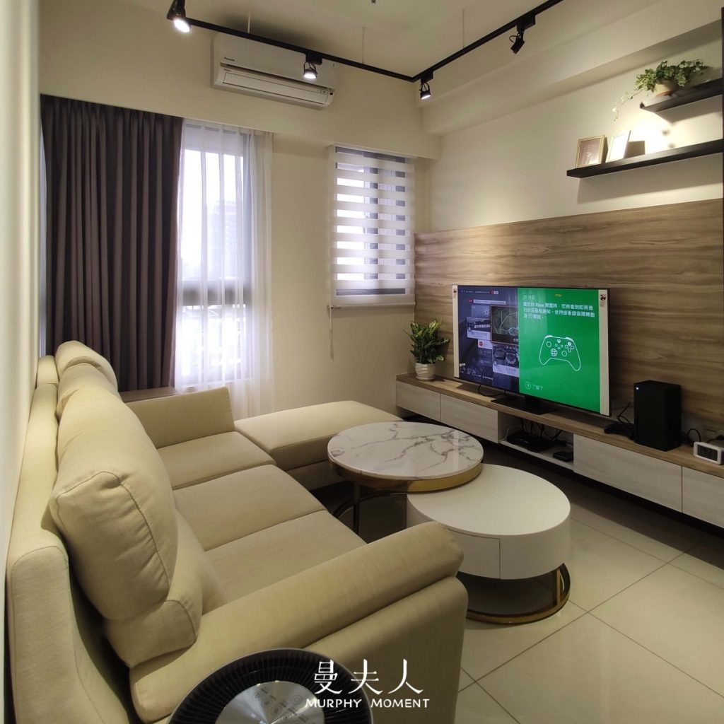 客廳遮光布簾+紗簾