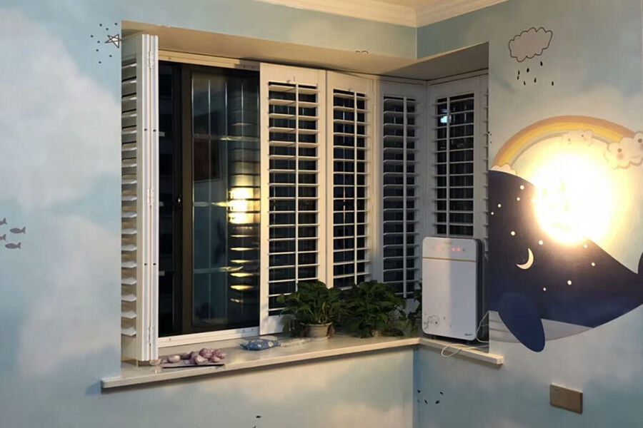 兒童房無拉繩木百葉窗 最安全