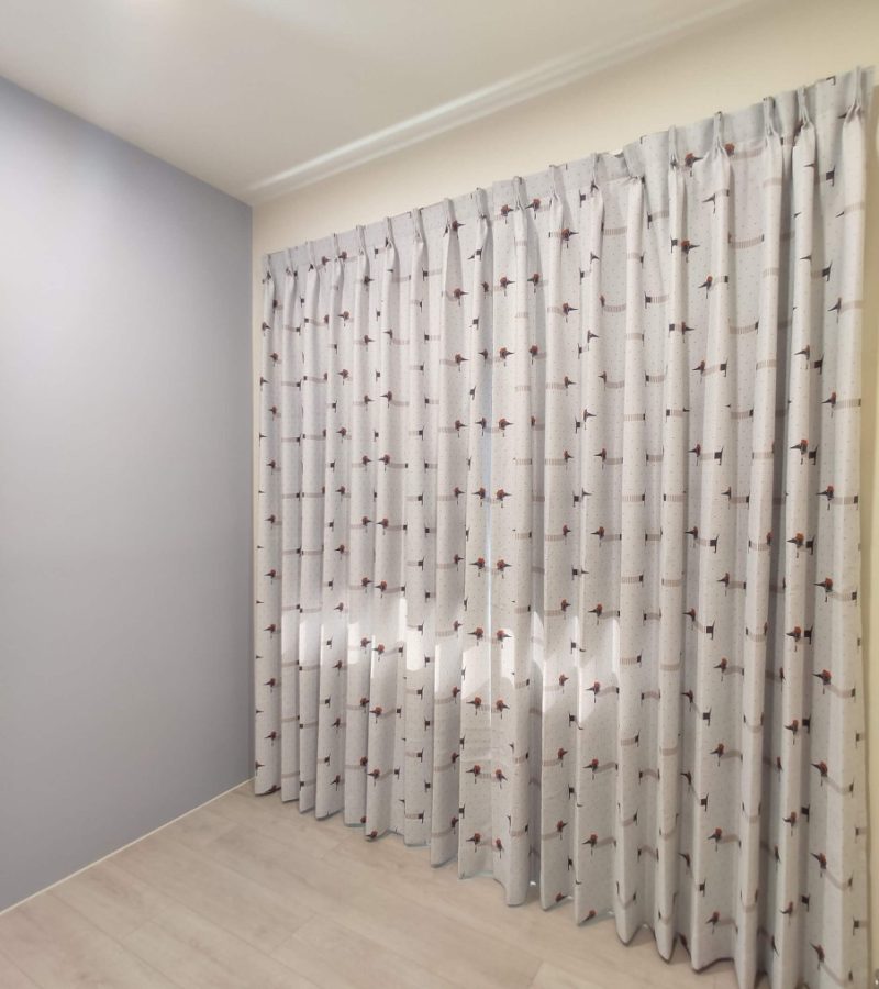 兒童房遮光印花簾