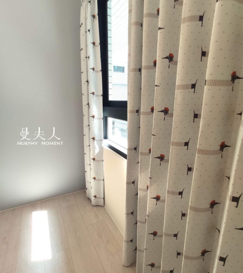 兒童房遮光印花簾